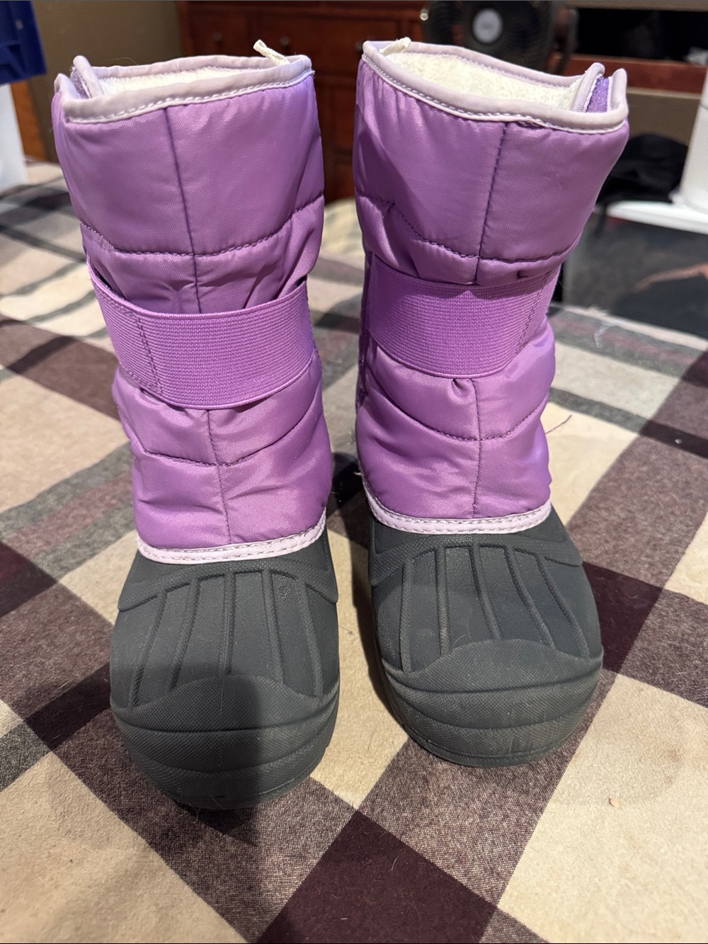 Cat & Jack Purple and Gray Kids Winter Boots